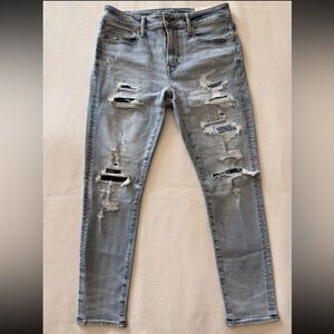 American Eagle AirFlex+ Patched Athletic Skinny Jeans - NWT Mens Size 32/30